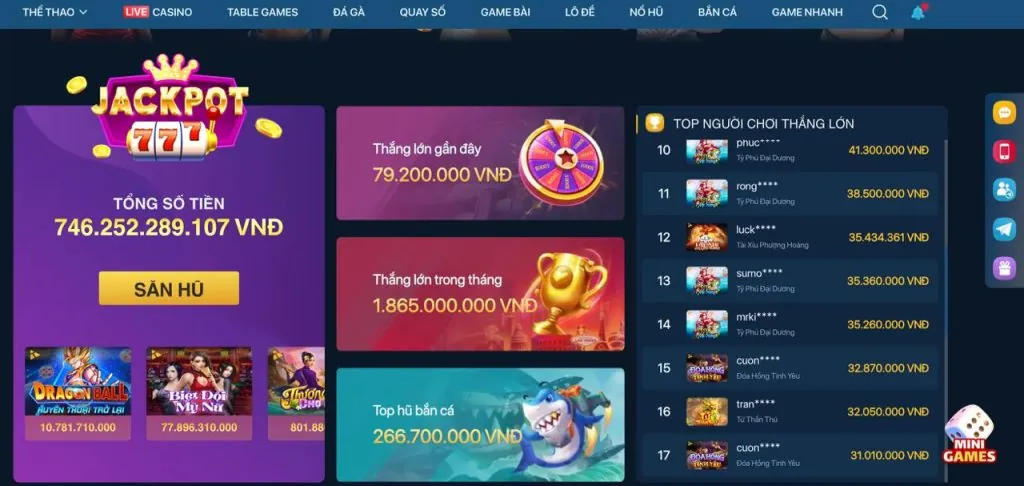 Các loại trò chơi đa dạng có tại CWIN111: thể thao, casino, slot game, bắn cá